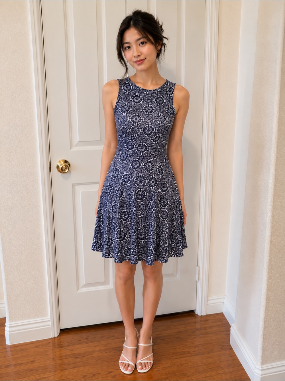 SEE YOU MONDAY WOMENS Cute mini dress EUC size medium blue bohemian style​​​​​